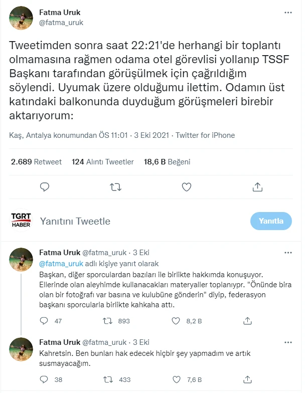 Fatma Uruk'tan milli takımda 'ayrımcılık ve şiddet' iddiası! Disiplin kuruluna sevk edildi